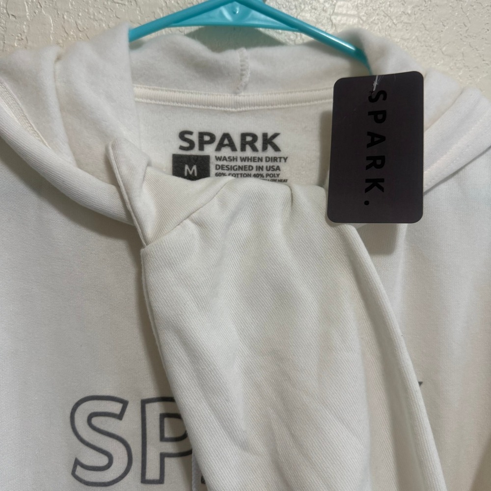 SPARK Midweight Graphic Hoodie Natural Cotton Poly‎ Blend Size M